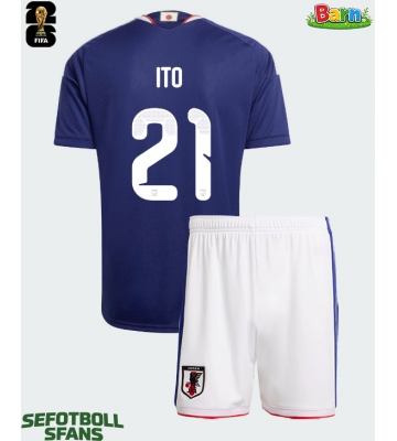 Japan Hiroki Ito #21 Hemmaställ Barn VM 2026 Kortärmad (+ Korta byxor)